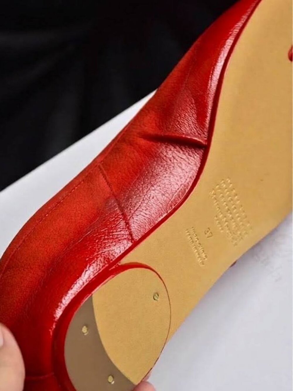Maison Margiela Women's Red Tabi New Ballerina 37 - Picture 12 of 12
